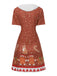 1960s Christmas Gingerbread Man A-Line Dress