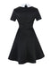 Black & White 1940s Shirt Collar Wednesday's Dress