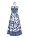 1970s Halter Ethnic Print Boho Dress
