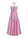 1970s Halter Ethnic Print Boho Dress