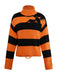 Black & Orange 1950s Halloween Bat Applique Knit Sweater
