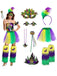 8PCS Multicolor Carnival Party Accessories Set - vintage fashion, retro style