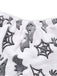 2PCS White 1970s Glowing Halloween Spider Flannel Pajama Set