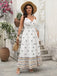 [Plus Size] 1940s Floral Boho Style Spaghetti Strap Dress