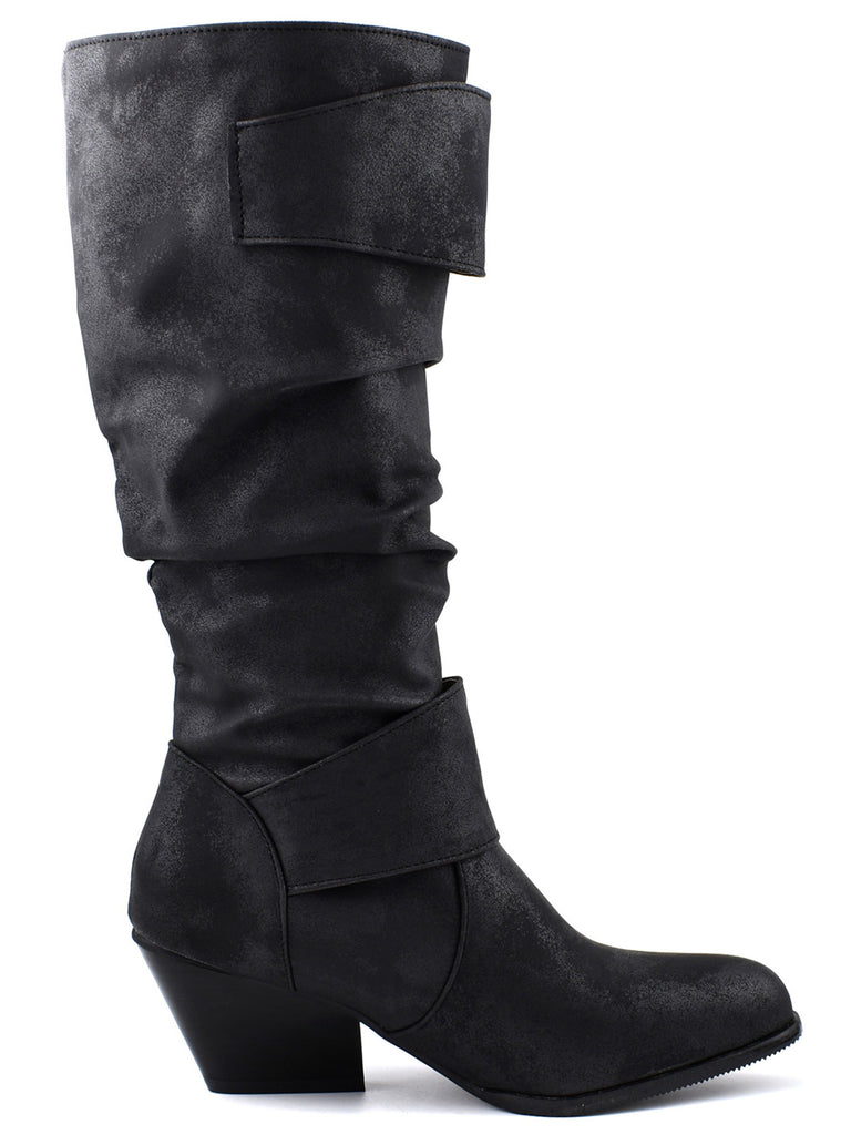 Vintage Buckle Western Style Cowboy Boots