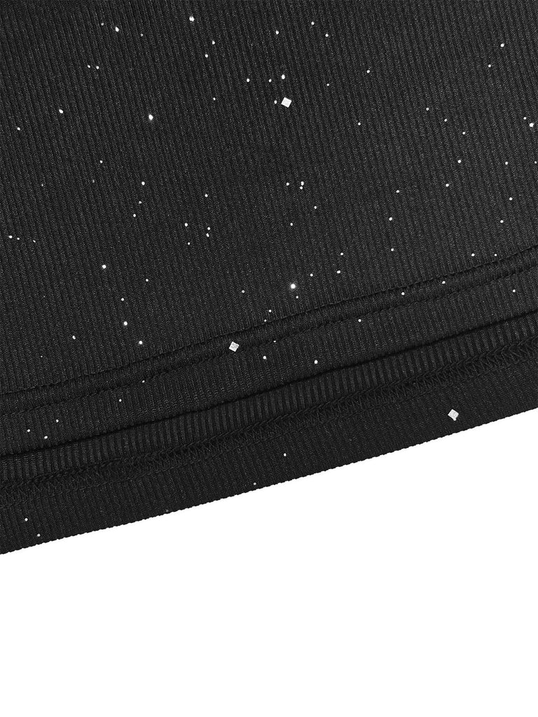 1980s Solid Pearl Chiffon Cape Bodycon Dress