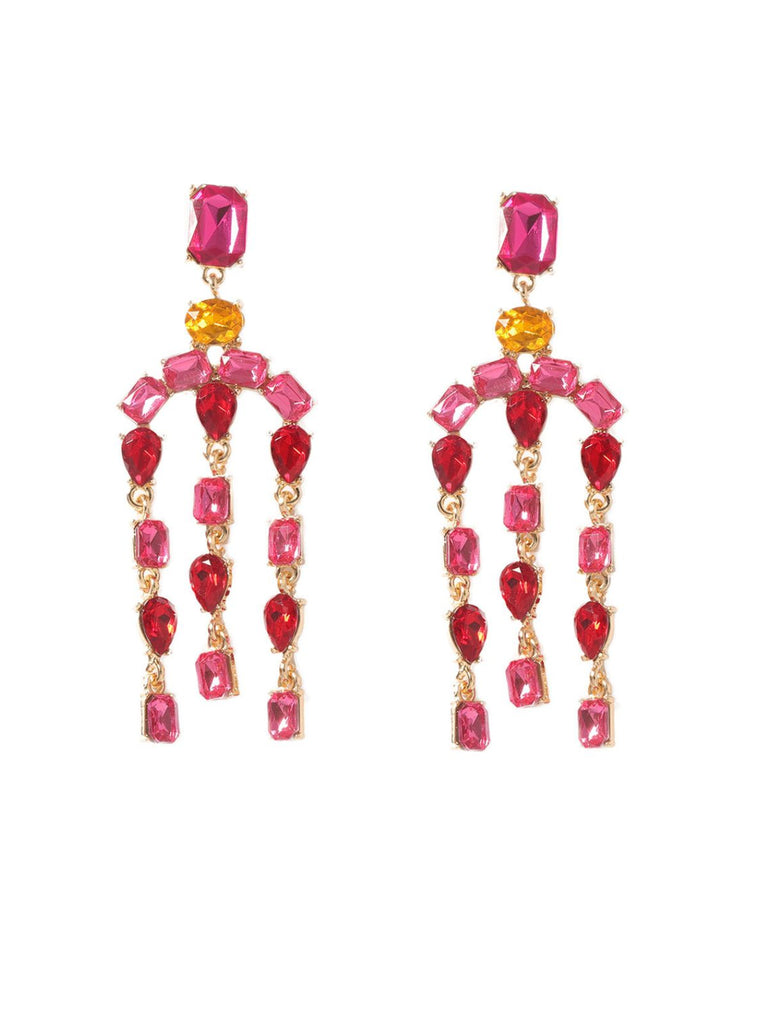 Vintage Crystal Cascade Diamond Earrings