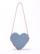 Vintage Denim Letter Embroidered Sling Heart Bag