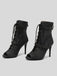 Vintage Denim Peep Toe Stiletto Heel Shoes