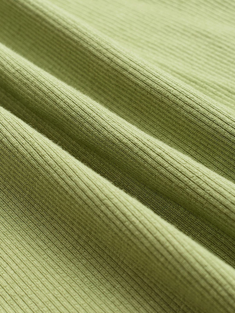 1950s Tie-Shoulder Lace Waist V-Neck Fit Romper