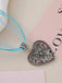 Vintage Ribbon Heart Flower Necklace