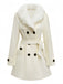 1940s Removable Faux-Fur Collar Buttons Coat
