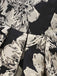 Black 1950s Jacquard Floral Dress With Belt