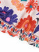 Multicolor 1960s Floral Bandeau Backless Romper