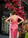 Rose Red 1960s Satin Solid Pencil Dress