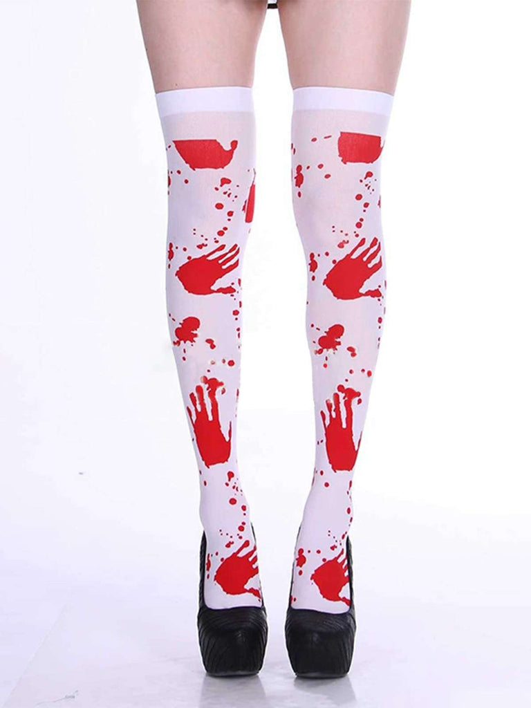 Halloween Gothic Blood Over-Knee Stocking
