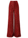 1970s Solid Sequined Disco Wide Leg Pants