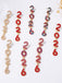 Rhinestone 2026 Colorful New Year's Drop Dangle Earrings