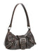 Vintage Leather Buckle Design Shoulder Bag