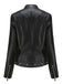 1940s Solid Studded Stand Collar Leather Jacket