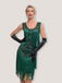 1920s V-Neck Sequined Mesh Mermaid Dress