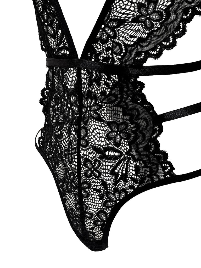 1950s Solid Lace Sheer Cut-Out Nighties
