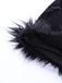 Black 1960s Lace Feather Hem Velvet Bodycon Dress