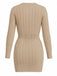 1960s Cable Knit  Long Sleeves Dress