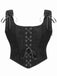 1980s Suede Bow Lace-Up Corset