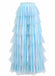 1970s Vertical Stripe Mesh Tiered Ruffle Pants
