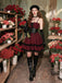 [Pre-Sale] Red 1980s Gothic Plaid Lace Up Corset Dress