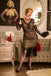 Apricot 1920s Sequin Fringe Flapper Dress, classic 1920s style elegant retro fashion - Image 5