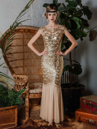retro sequin dress Retrofte Vicky Halter Countdown Events Christmas Cocktail Parties Marilyn Magnetic Glow Maxi Retro