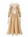 Apricot 1980s Amidala Cosplay Costume Dress, vintage dress, retro fashion - perfect for women who love vintage and retro fashion
