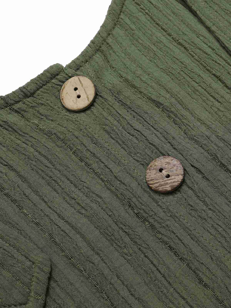 Army Green 1930s Loose Pleated Jumpsuit, vintage romper, retro jumpsuit - perfect for women who love vintage and retro fashion