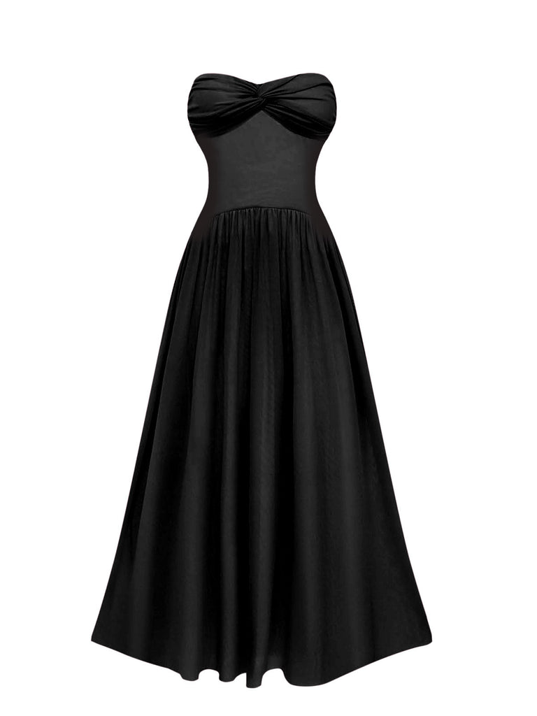 1950s Strapless Halter Neck  Dress