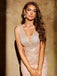 Beige 1920s Sleeveless Sequined Dress: where 1920s romance meets her modern spirit