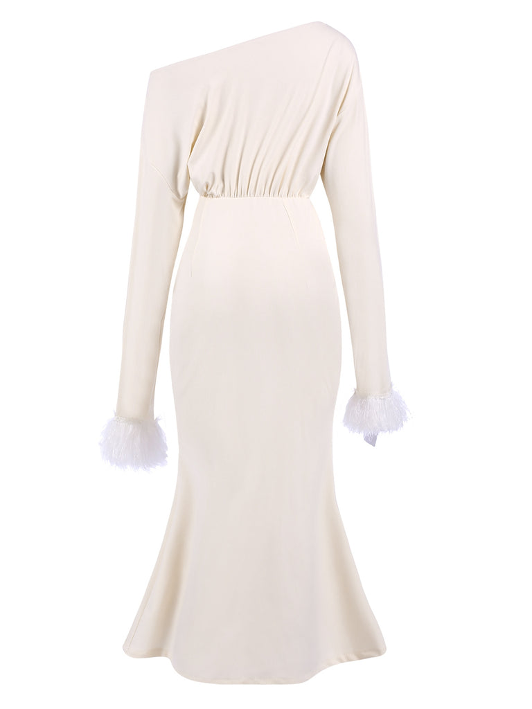 1930s Solid Plush Cuff Mermaid | 1930s | vintage dress, retro fashion