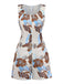 Pat 1940s Floral Square Neck Jumpsuit 2