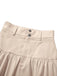 Beige 1940s Solid Multi-Layer Ruffled Skirt - vintage skirt, retro style