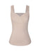 Beige 1940s Solid Sweetheart Knitted Top - vintage fashion, retro style