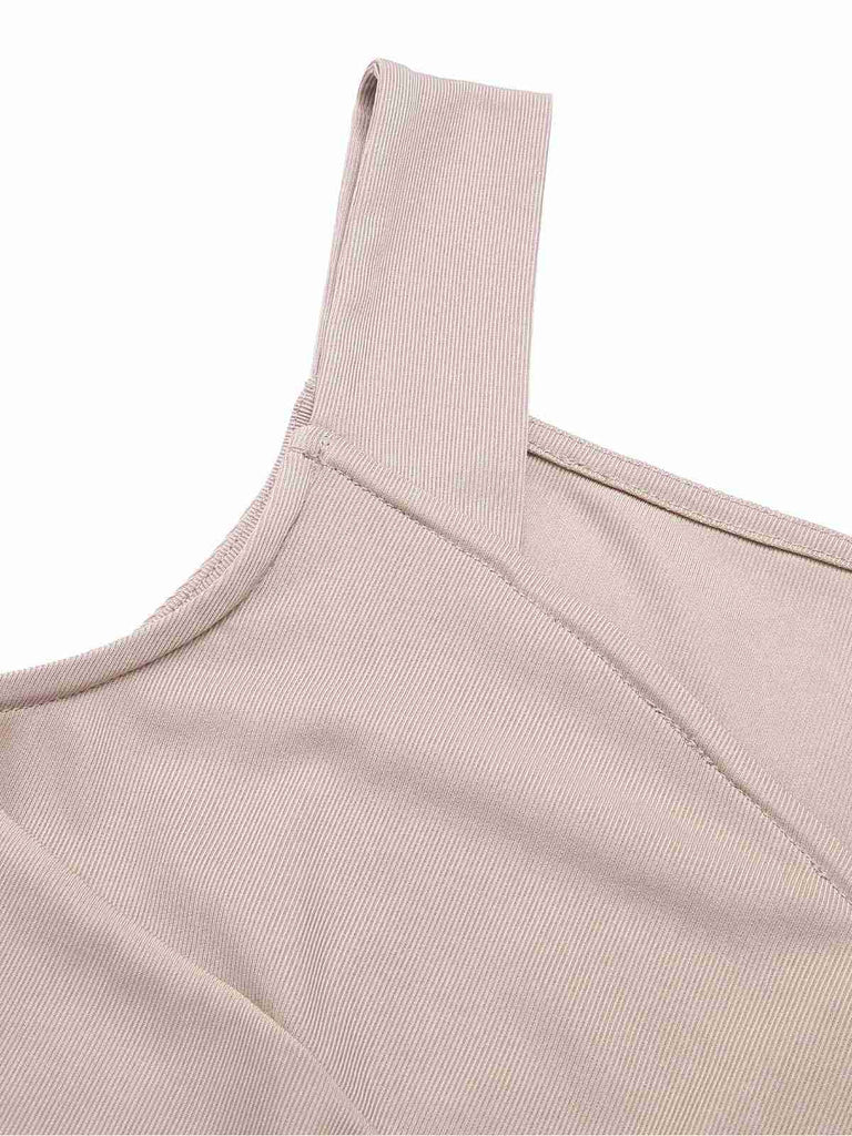 Beige 1940s Solid Sweetheart Knitted Top - vintage fashion, retro style