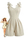Apricot 1950s Bow One Piece Romper 2