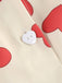Beige 1950s Hearts Puff Sleeves Lapel Dress — the kind of 1950s dress that makes strangers smile