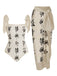 Beige 1950s Ink Floral One-piece Swimsuit & Cover-up: timeless style reimagined