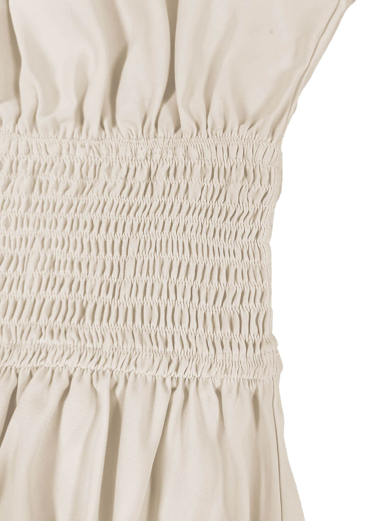 Beige 1950s Lace Patchwork Square Neck Dress, vintage dress, retro fashion, rockabilly, pin-up fashion - perfect for women who love vintage and retro fashion