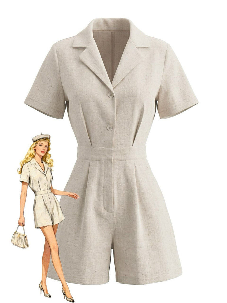 White 1950s Romper 2