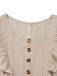 This Beige 1950s Solid Ruffled Cap Sleeves Jumpsuit whispers 1950s secrets to those who notice