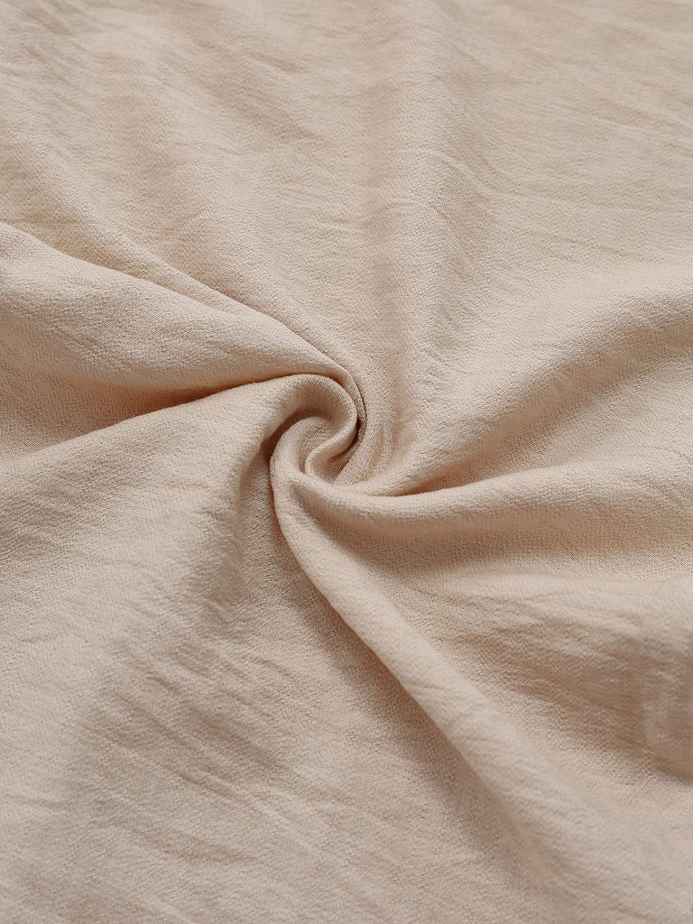 Beige 1950s Solid Ruffled Cap Sleeves Jumpsuit — 1950s style that transcends decades