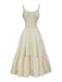 Beige-1950s-Spaghetti-Strap-Embroidered-Dress, vintage, retro, dress